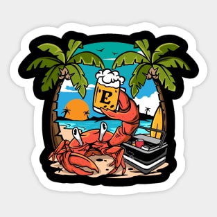 Tropical Bliss: Beachside Escape Sticker